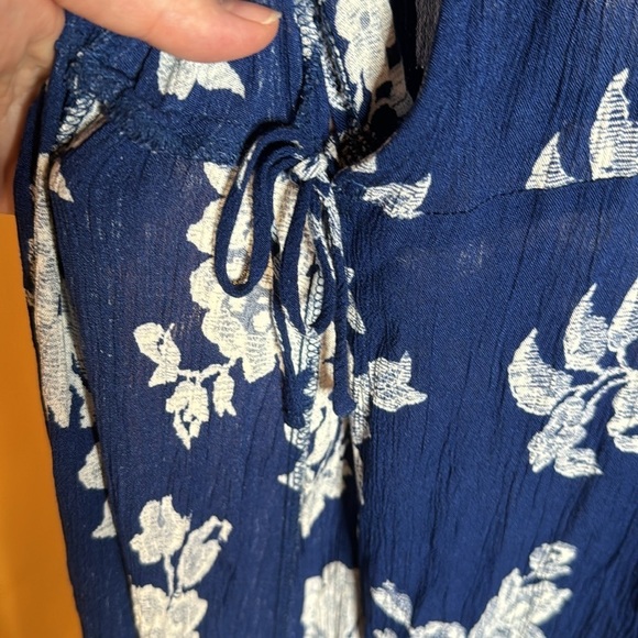 Lulu’s Heart of Marigold Navy Blue Floral Print Wrap Maxi Dress Size XS - Picture 9 of 11